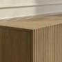 Multifunctional Large Oak Ribbed Freestanding TV Stand with Storage - TV's up to 85" - Hazel