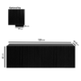 Multifunctional Small Black Ribbed Floating TV Stand - TV's up to 55" - Hazel