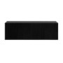 Multifunctional Small Black Ribbed Floating TV Stand - TV's up to 55" - Hazel