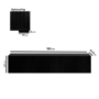 Multifunctional Black Ribbed Floating TV Stand - TV's up to 75" - Hazel
