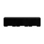 Multifunctional Black Ribbed Floating TV Stand - TV's up to 75" - Hazel