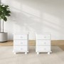 White Pair of Bedside Tables - Hamilton