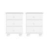 White Pair of Bedside Tables - Hamilton