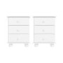 White Pair of Bedside Tables - Hamilton