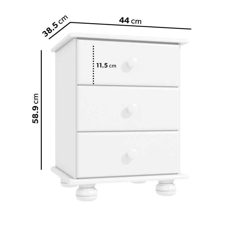White 4 Piece Bedroom Furniture Set - Hamilton