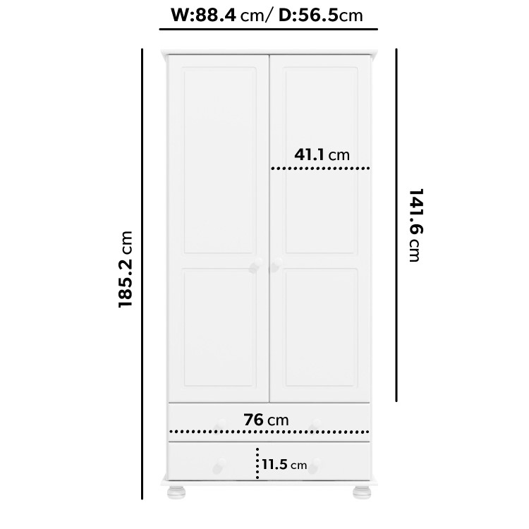White 4 Piece Bedroom Furniture Set - Hamilton