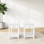 White Pair of Bedside Tables - Harper