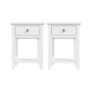 White Pair of Bedside Tables - Harper