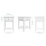 White Pair of Bedside Tables - Harper