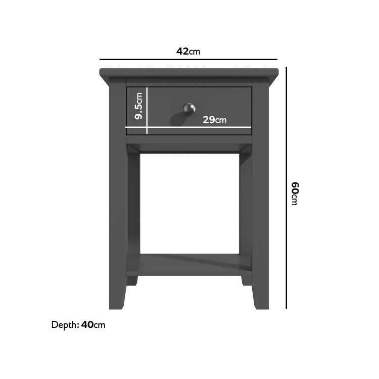 Grey Pair of Bedside Tables - Harper