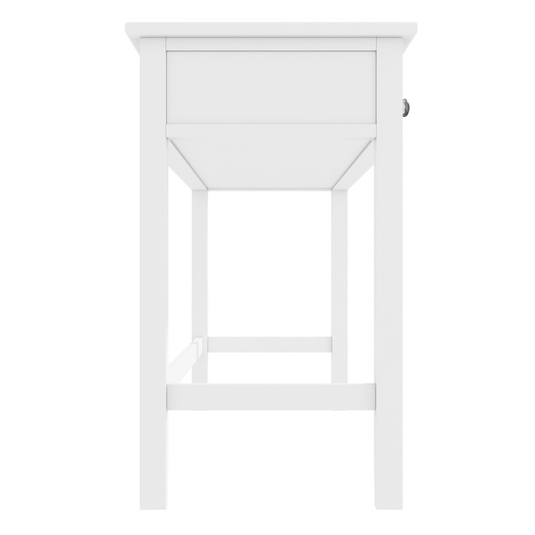 White Wooden Office Desk with 3 Drawers - Harper