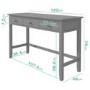 Grey Painted Console Table with 3 Drawers - Harper