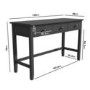 Kids Grey Solid Wood Desk with 3 Drawers - Harper