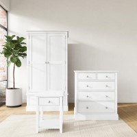 White 3 Piece Bedroom Furniture Set - Harper