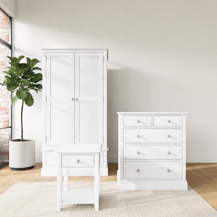 White 3 Piece Bedroom Furniture Set - Harper