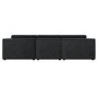Large Charcoal Grey Velvet 4 Seater U-Shape Corner Sofa - Hudson