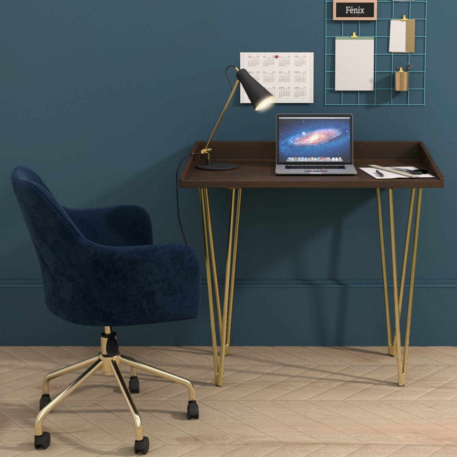 Hairpin leg on sale desk chair