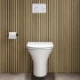 Grade A1 - Indiana Wall Hung Toilet 1160mm Pneumatic Frame & Cistern & White Glass Flush Plate