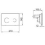 Grade A1 - Indiana Wall Hung Toilet 1160mm Pneumatic Frame & Cistern & White Glass Flush Plate