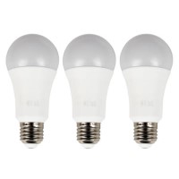 electriQ Smart Lighting Colour Wifi Bulb with E27 screw ending - Alexa & Google Home compatible - 3 Pack