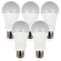 electriQ Smart Lighting Colour Wifi Bulb with E27 screw ending - Alexa & Google Home compatible - 5 Pack