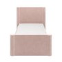 Pink Velvet Single Bed Frame with Storage Drawer - Isadora