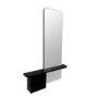 Black Oak Full Length Wall Mirror with Storage - Izzi