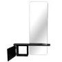 Black Oak Full Length Wall Mirror with Storage - Izzi
