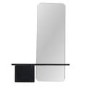 Black Oak Full Length Wall Mirror with Storage - Izzi