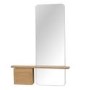 Oak Full Length Wall Mirror with Storage - Izzi
