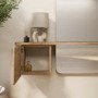 Oak Full Length Wall Mirror with Storage - Izzi