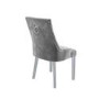 Jade Boutique Round Mirrored Dining Table with 4 Chairs in Grey Velvet