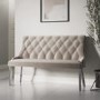 Mink Velvet Hallway Bench with Back - Jade Boutique