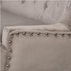 Mink Velvet Hallway Bench with Back - Jade Boutique