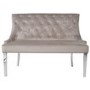 Mink Velvet Hallway Bench with Back - Jade Boutique