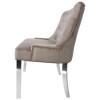 Mink Velvet Hallway Bench with Back - Jade Boutique