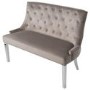 Mink Velvet Hallway Bench with Back - Jade Boutique