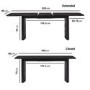 Extendable Black Rectangle Dining Table with 6 Solid Oak Curved Dining Chairs - Jarel