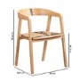 Extendable Black Rectangle Dining Table with 6 Solid Oak Curved Dining Chairs - Jarel