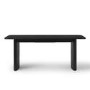 Extendable Black Rectangle Dining Table with 6 Solid Oak Curved Dining Chairs - Jarel