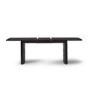 Extendable Black Rectangle Dining Table with 6 Solid Oak Curved Dining Chairs - Jarel