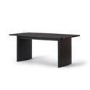 Large Black Oak Extendable Dining Table - Seats 6 - 8 - Jarel
