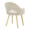 Oak Extendable Dining Table Set with 4 Beige Fabric Chairs &amp; 1 Oak Bench - Seats 6 - Jarel