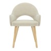 Oak Extendable Dining Table Set with 4 Beige Fabric Chairs &amp; 1 Oak Bench - Seats 6 - Jarel