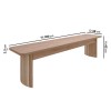 Oak Extendable Dining Table Set with 4 Beige Fabric Chairs &amp; 1 Oak Bench - Seats 6 - Jarel