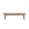 Oak Extendable Dining Table Set with 4 Beige Fabric Chairs &amp; 1 Oak Bench - Seats 6 - Jarel