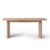 Oak Extendable Dining Table Set with 4 Beige Fabric Chairs &amp; 1 Oak Bench - Seats 6 - Jarel