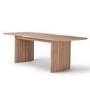 Oak Extendable Dining Table Set with 4 Beige Fabric Chairs & 1 Oak Bench - Seats 6 - Jarel