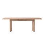 Large Rectangular Light Oak Extendable Dining Table Set with 6 Curved Cream Chairs - Seats 6 - Jarel
