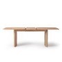 Large Rectangular Light Oak Extendable Dining Table Set with 6 White Boucle Chairs - Seats 6 - Jarel